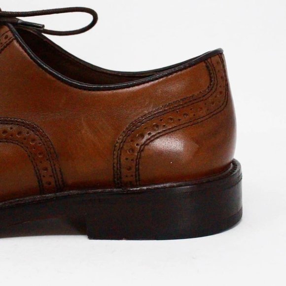 JOHNSON MURPHY #40283 Brown Leather Conard Cap Toe Oxford Men’s Shoes (US 9.5 EU main image 5